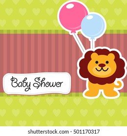 Baby shower and new born card design template