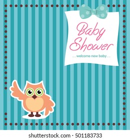 Baby shower and new born card design template