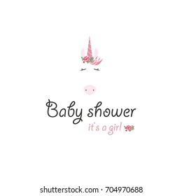 baby shower for newborn celebration greeting and invitation card or note. happy birthday. vector illustration.