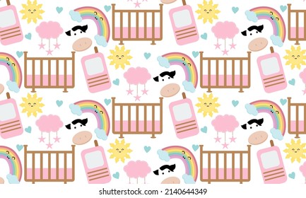 Patrón de ducha de bebé para la decoración de la habitación de bebé con fotos bonitas