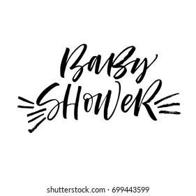 Baby Shower Phrase Ink Illustration Modern Stock Vector (Royalty Free ...