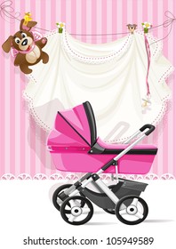 baby shower pink card
