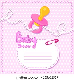 Baby shower. Pink card template