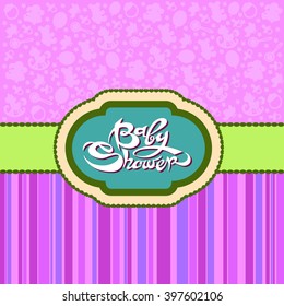 baby shower postcard