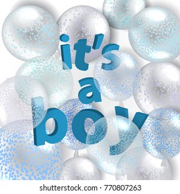 Baby shower poster. Vector stock.