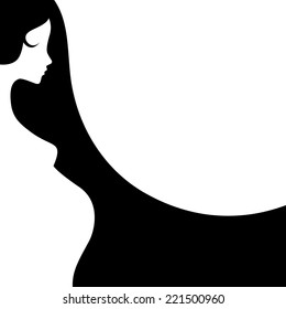 baby shower pregnant woman black illustration