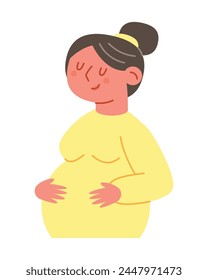 baby shower pregnant woman isolated