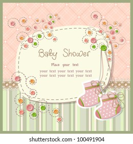 Baby shower with scrapbook elements