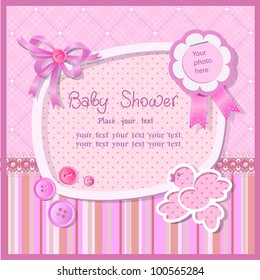 Baby shower with scrapbook elements