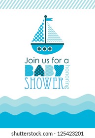 baby shower. sea design. vector illustration