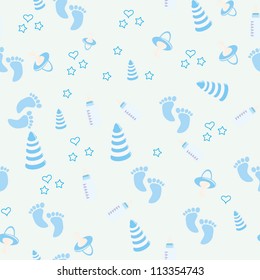 Baby shower seamless pattern