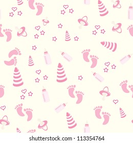 Baby shower seamless pattern