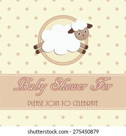 Baby shower sheep card