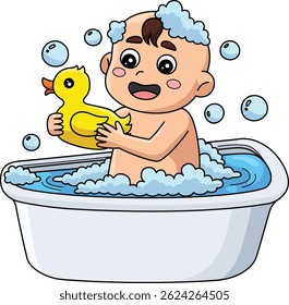 Baby Shower Baby Showering Cartoon Colored Clipart