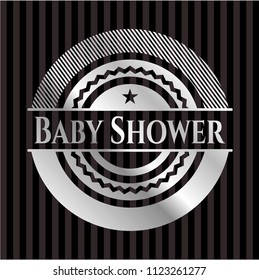 Baby Shower silver shiny emblem