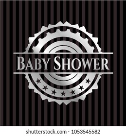 Baby Shower silvery shiny emblem