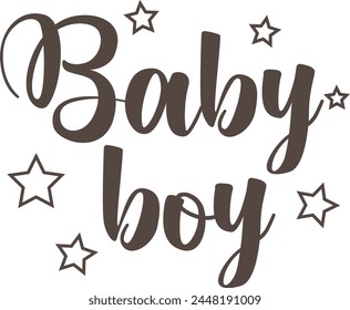 Baby shower sticker design for print or use as poster, card, flyer or T Shirt