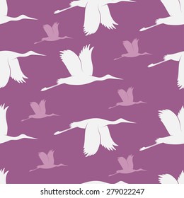 Baby shower storks seamless pattern.
