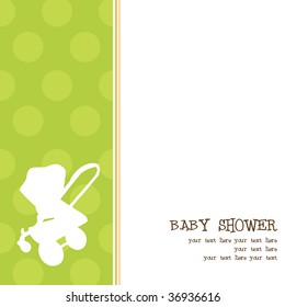 Baby shower stroller card