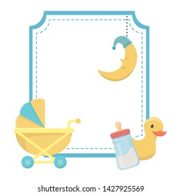 Baby shower symbol design vector illustration