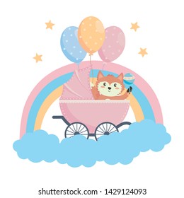 baby shower symbol and fox design