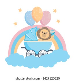 baby shower symbol and lion design