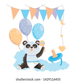 baby shower symbol and panda design