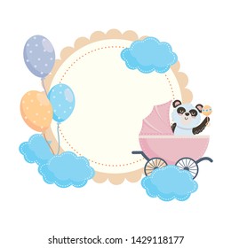 baby shower symbol and panda design