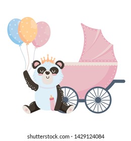 baby shower symbol and panda design