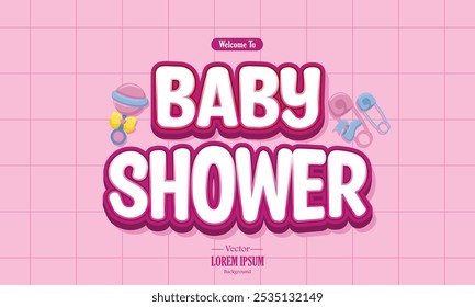 Baby shower text style theme. for your project