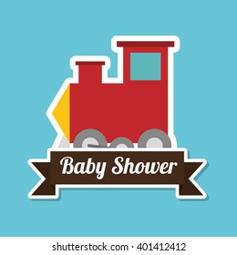 baby shower with toy design, vector illustration