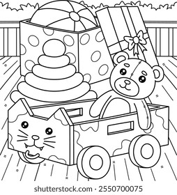 Baby Shower Toys Coloring Page for Kids