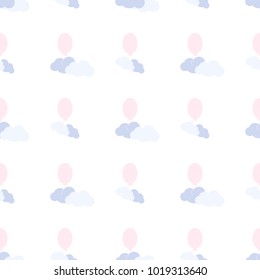 Baby shower toys seamless pattern background vector cute wallpaper scrapbook newborn textile paper illustration. Love kid boy and girl wrapping fabric childhood design.