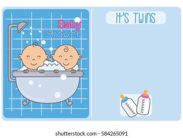 baby shower. it's twins. Bathing twins