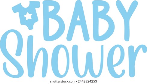 Baby shower typography clip art design on plain white transparent isolated background for card, shirt, hoodie, sweatshirt, apparel, tag, mug, icon, poster or badge