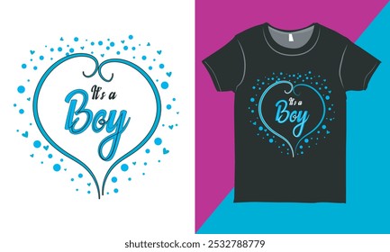 Baby Shower Typography Vector T-shirt Design	
