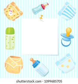 Baby Shower Vector Stock Vector (Royalty Free) 1099685705