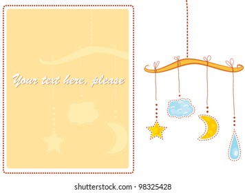 Baby shower vector illustration - background/invitation template