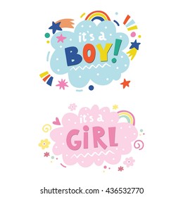 Baby Shower vector print 