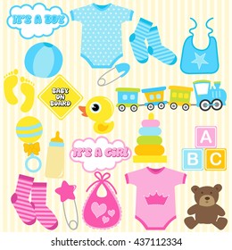 Baby Shower Vector Set