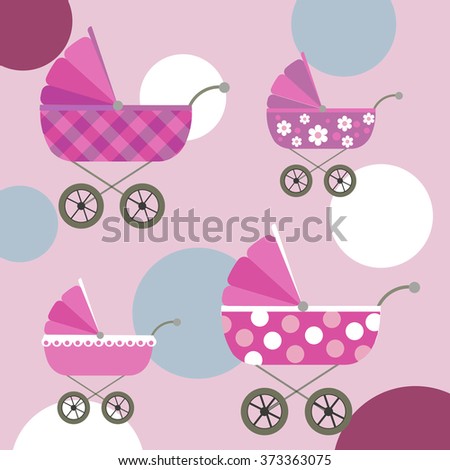 Baby shower vector set of design elements.