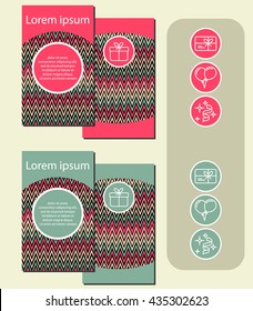 Baby shower vector set invitation template for girls or boys . Vector illustration chevron disign.