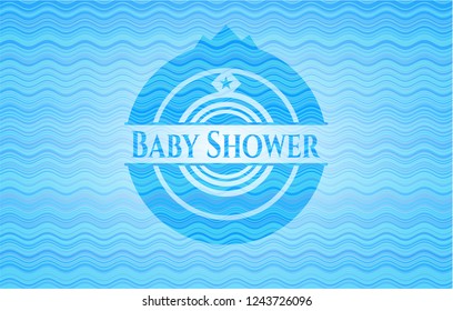Baby Shower water wavec oncept emblem.