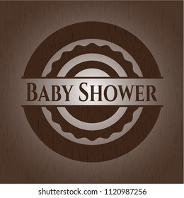 Baby Shower wooden emblem