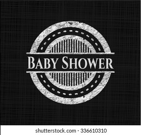 Baby Shower written with chalkboard texture