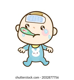 Baby sick and have a cough.