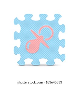 Baby sign puzzle - vector illustration