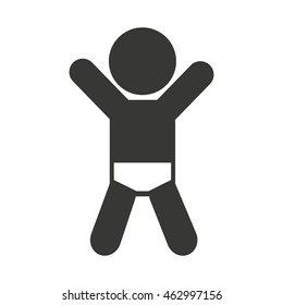 baby silhouette isolated icon vector illustration design