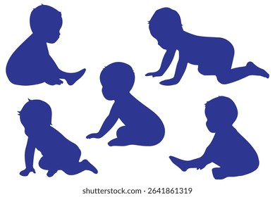 Baby Silhouette. Baby Silhouette set.