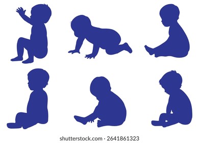 Baby Silhouette. Baby Silhouette set.